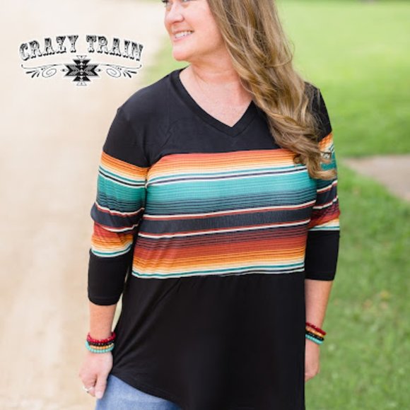 Crazy Train Tops - TEJAS NIGHTS TOP BY CRAZY TRAIN CLOTHING